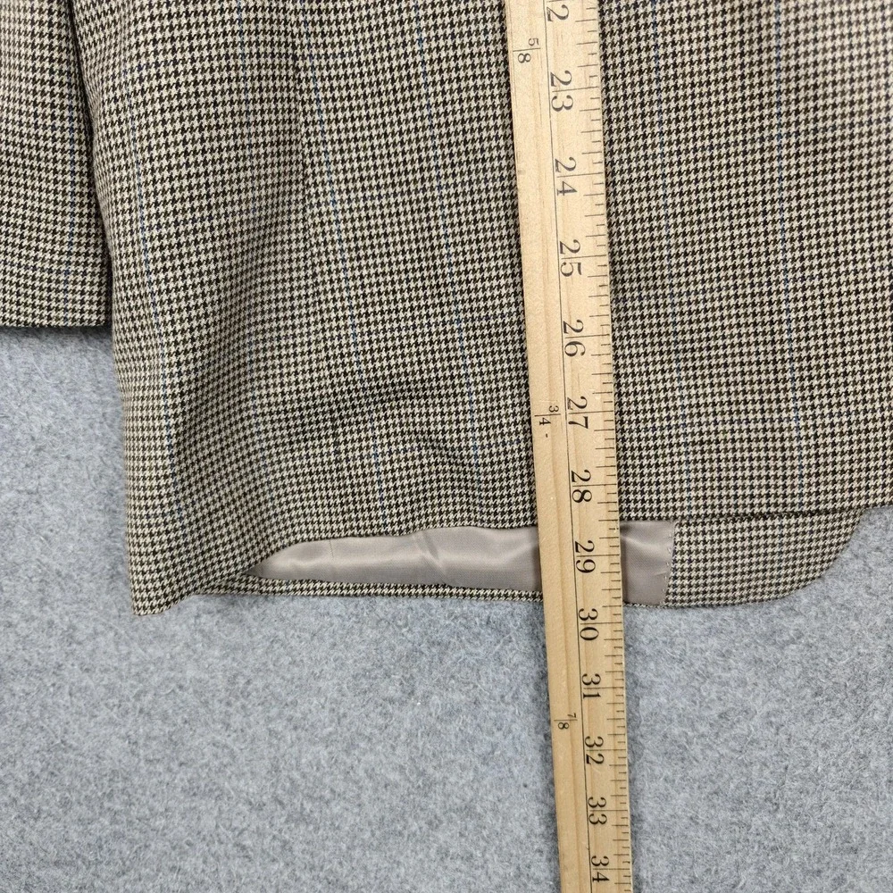 Lauren Ralph Lauren Blazer Mens 42S Brown Check Tweed Sport Coat Jacket Classic